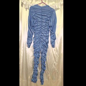 ruched denim style 1 piece jumpsuit medium